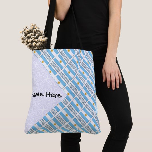 Argentinischer Personalisierter Text mit argentini Tasche (Von Nahem)