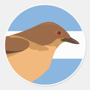 Argentinischer Roter Ovenvogel Argentinisches Nati Runder Aufkleber