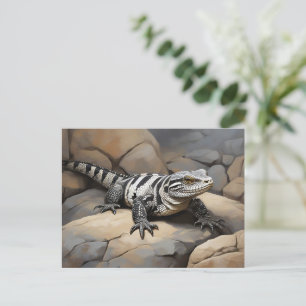 Argentinischer Schwarz-Weiß-Tegu Postkarte