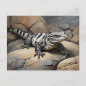 Argentinischer Schwarz-Weiß-Tegu Postkarte (Vorderseite)