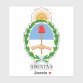 Argentinischer Staatsmantel Patriotic Aufkleber (Blatt)