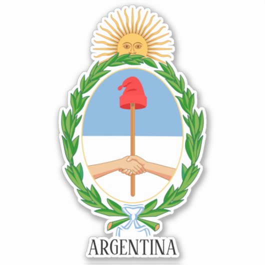 Argentinischer Staatsmantel Patriotic Aufkleber (Vorderseite)