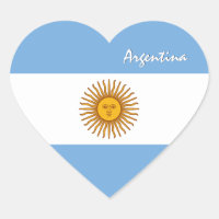 Argentinischer Sticker, Herz, Patriotische argenti