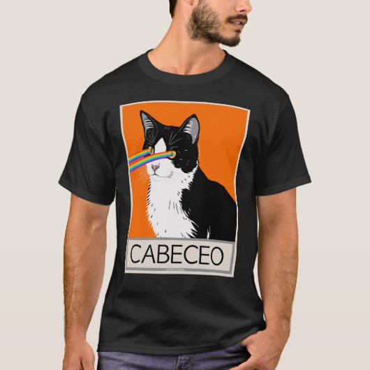 Argentinischer Tango Cabeceo Cat mit Laseraugen T-Shirt (Vorderseite)