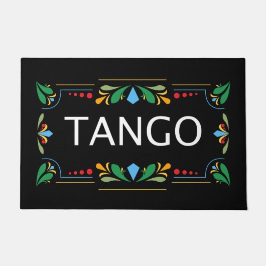 Argentinischer Tango Fileteado Porteno Inspiriert Fußmatte (Vorderseite)