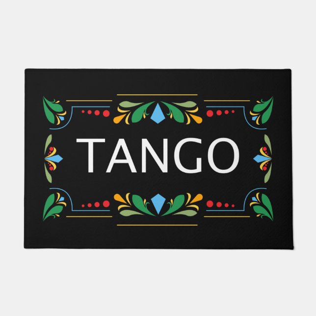 Argentinischer Tango Fileteado Porteno Inspiriert Fußmatte (Vorderseite)