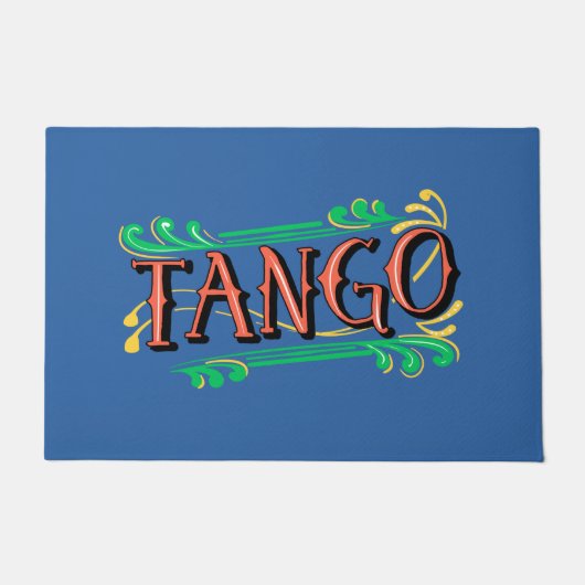 Argentinischer Tango Fileteado Porteno Inspirierte Fußmatte (Vorderseite)