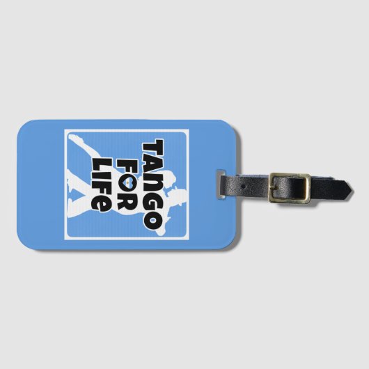 Argentinischer Tango für Life Blue und White Gepäckanhänger (Vorderseite (Horizontal))
