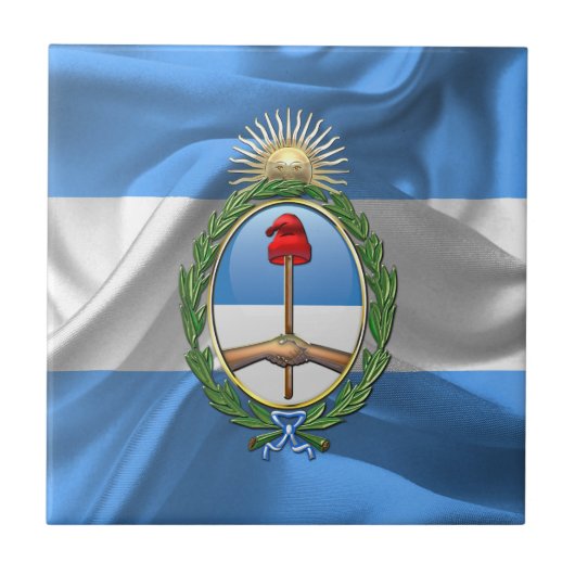 Argentinischer Wappen Fliese (Vorderseite)