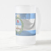Argentinischer Wappen Mattglas Bierglas (VorderseiteRechts)