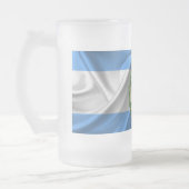 Argentinischer Wappen Mattglas Bierglas (Links)