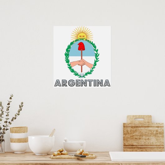 Argentinischer Wappen Poster (Küche)