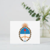 Argentinischer Wappen Postkarte (Stehend Vorderseite)