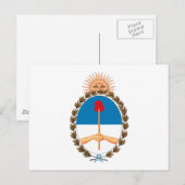 Argentinischer Wappen Postkarte (Vorne/Hinten)