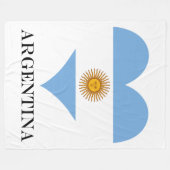 Argentinisches Flagge Fleecedecke (Vorderseite (Horizontal))