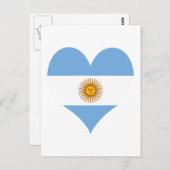 Argentinisches Flagge Postkarte (Vorne/Hinten)