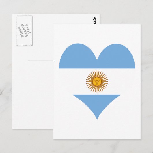 Argentinisches Flagge Postkarte (Vorne/Hinten)