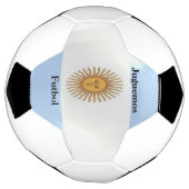 Argentinisches Flaggendesign Fußball (Gedreht)