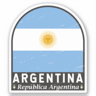 Argentinisches FlaggenEmblem erschüttert Vintag Aufkleber