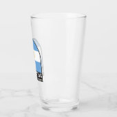 Argentinisches FlaggenEmblem erschüttert Vintag Glas (Links)