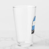 Argentinisches FlaggenEmblem erschüttert Vintag Glas (Rechts)