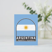 Argentinisches FlaggenEmblem erschüttert Vintag Postkarte (Stehend Vorderseite)