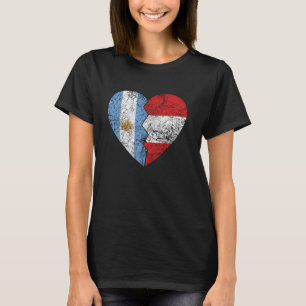 Argentinisches Flaggenherz Argentinien Peru Fla T-Shirt