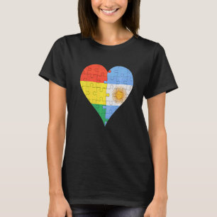 Argentinisches Flaggenherz T-Shirt