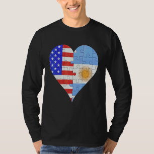 Argentinisches Flaggenherz T-Shirt