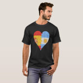 Argentinisches Flaggenherz T-Shirt (Vorne ganz)