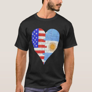 Argentinisches Flaggenherz T-Shirt