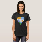 Argentinisches Flaggenherz T-Shirt (Vorne ganz)