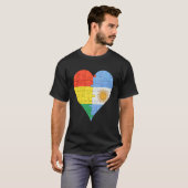 Argentinisches Flaggenherz T-Shirt (Vorne ganz)