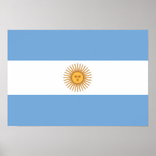 Argentinisches Flaggenposter Poster