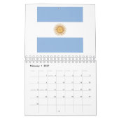 Argentinisches Flaggenzeichen Kalender (Feb 2027)