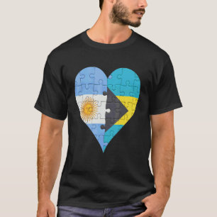 argentinisches hamianisches Flaggenherz T-Shirt