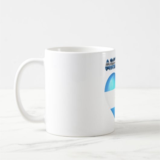 Argentinisches Herz Kaffeetasse (Links)