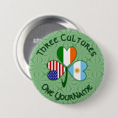 Argentinisches irisches Kleeblatt für die Flagge Button (Vorne & Hinten)