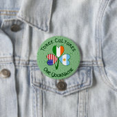 Argentinisches irisches Kleeblatt für die Flagge Button (Beispiel)