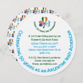 Argentinisches irisches Kleeblatt zum Geburtstag Einladung (Vorne/Hinten)