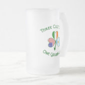 Argentinisches Kleeblatt für irische Flaggen der U Mattglas Bierglas (VorderseiteRechts)