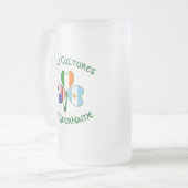 Argentinisches Kleeblatt für irische Flaggen der U Mattglas Bierglas (Vorderseite Links)