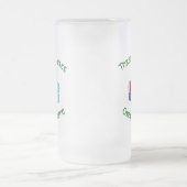 Argentinisches Kleeblatt für irische Flaggen der U Mattglas Bierglas (Mittel)