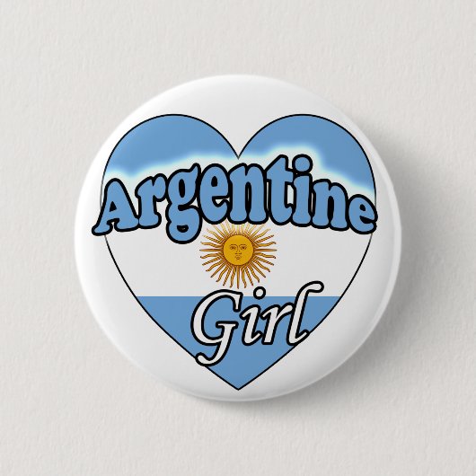 Argentinisches Mädchen Button (Vorderseite)