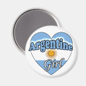 Argentinisches Mädchen Magnet (Vorderseite/Rückseite)