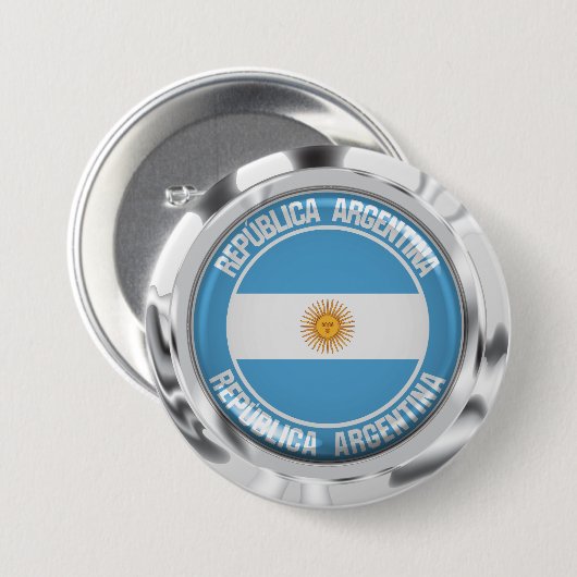 Argentinisches RundEmblem Button (Vorne & Hinten)