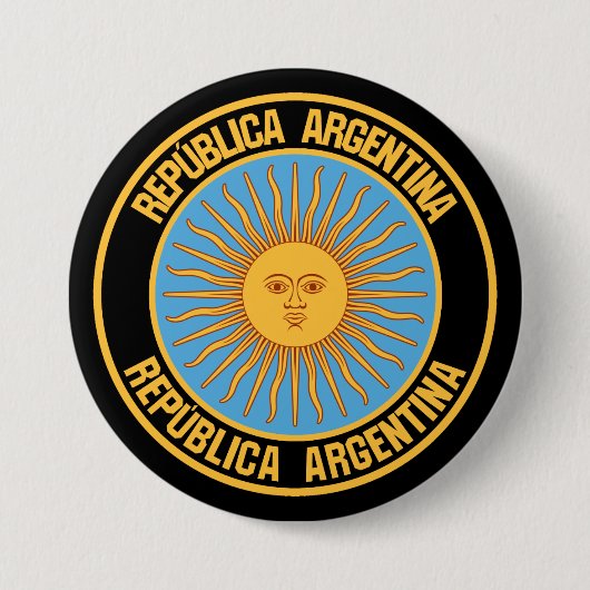 Argentinisches RundEmblem Button (Vorderseite)