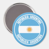 Argentinisches RundEmblem Magnet (Vorderseite/Rückseite)
