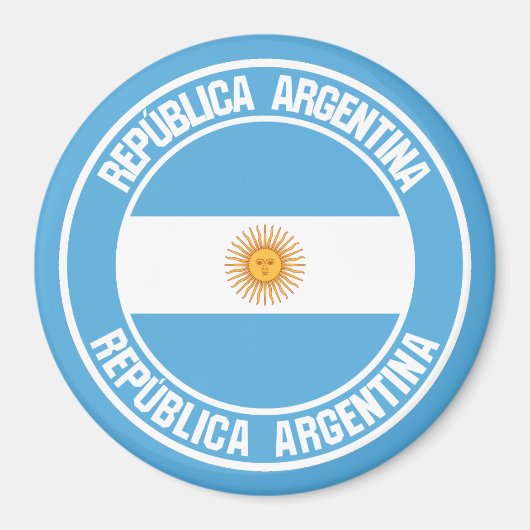 Argentinisches RundEmblem Magnet (Vorne)