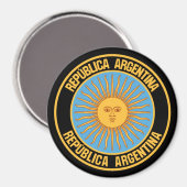Argentinisches RundEmblem Magnet (Vorderseite/Rückseite)